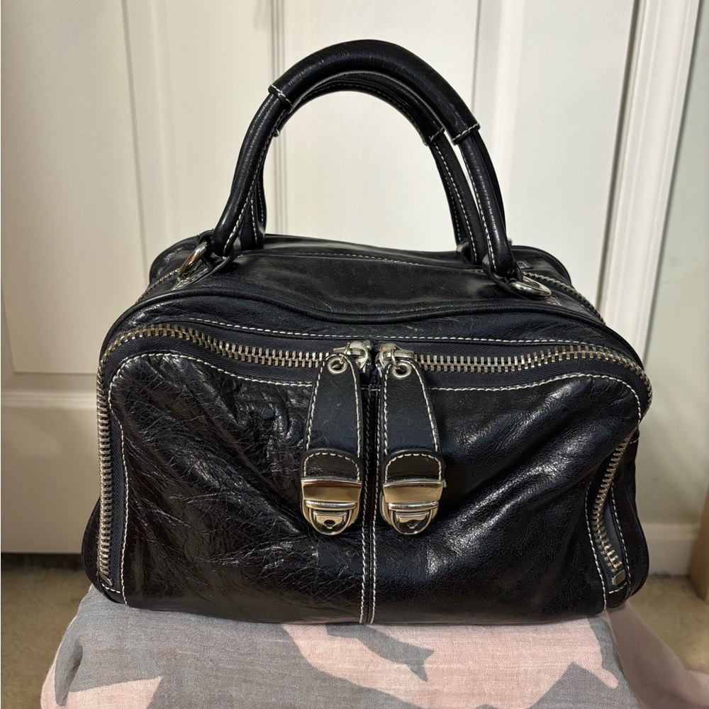 Cynthia Rowley Black Leather Bag